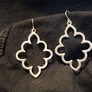 Elegant Gold-Tone Floral Earrings